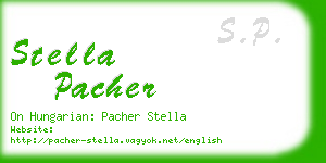 stella pacher business card